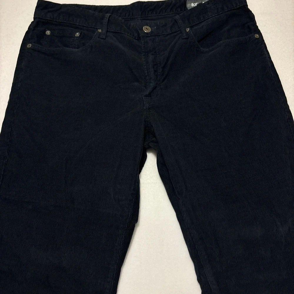 Bonobos Corduroy Pants Mens 35x34 Navy Blue Tailored Straight Chino French